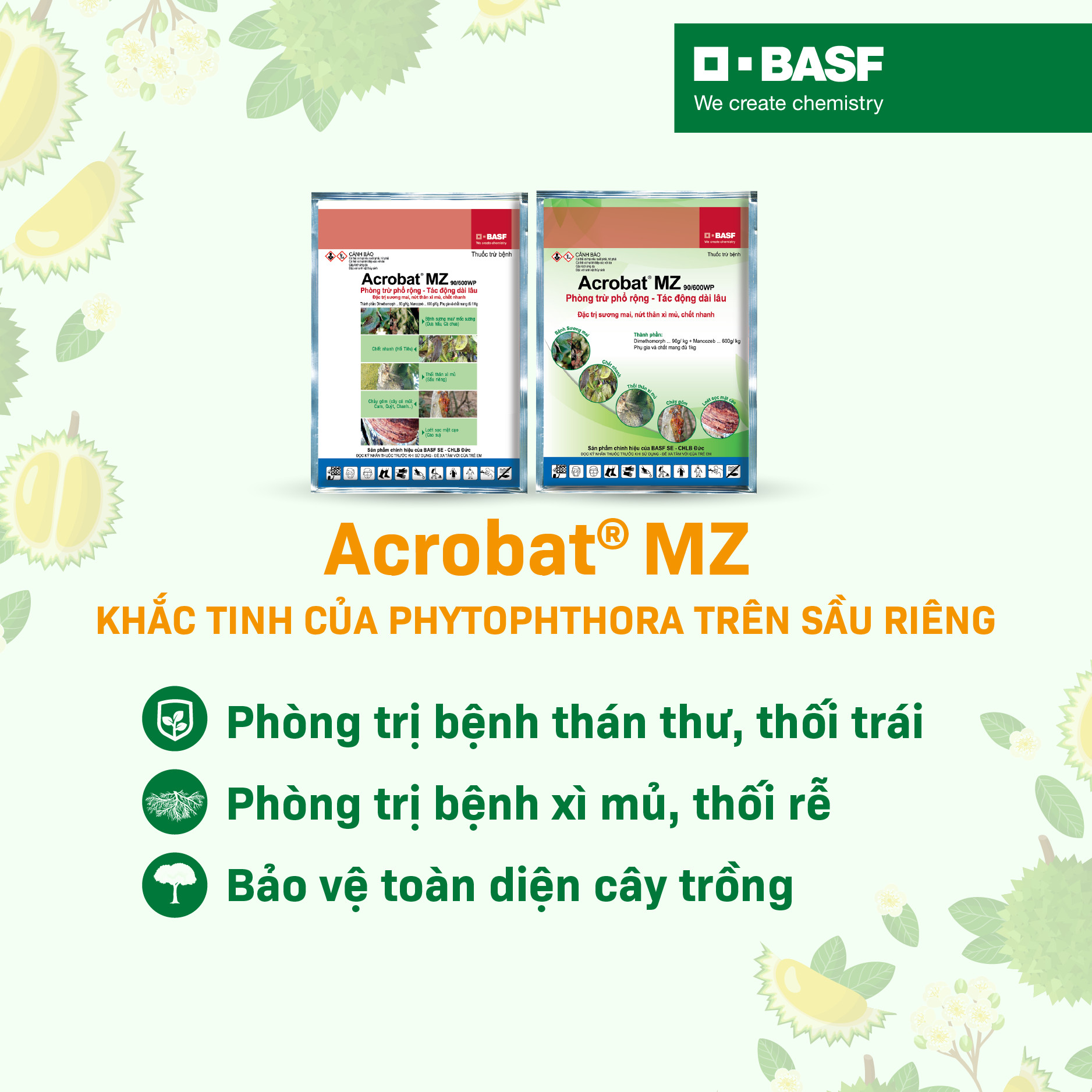 Thuốc trừ bệnh Acrobat MZ - Gói 500g